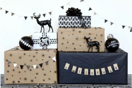 Negro y blanco Ideas de decoración navideña